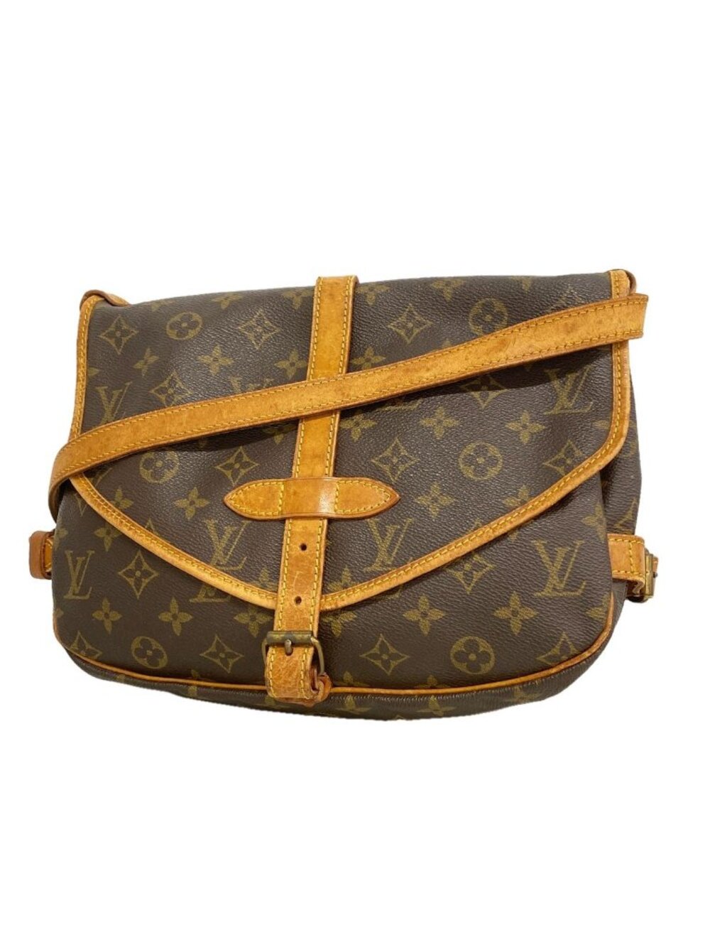 Louis Vuitton Shoulder Bag Monogram Saumur 30 Brown